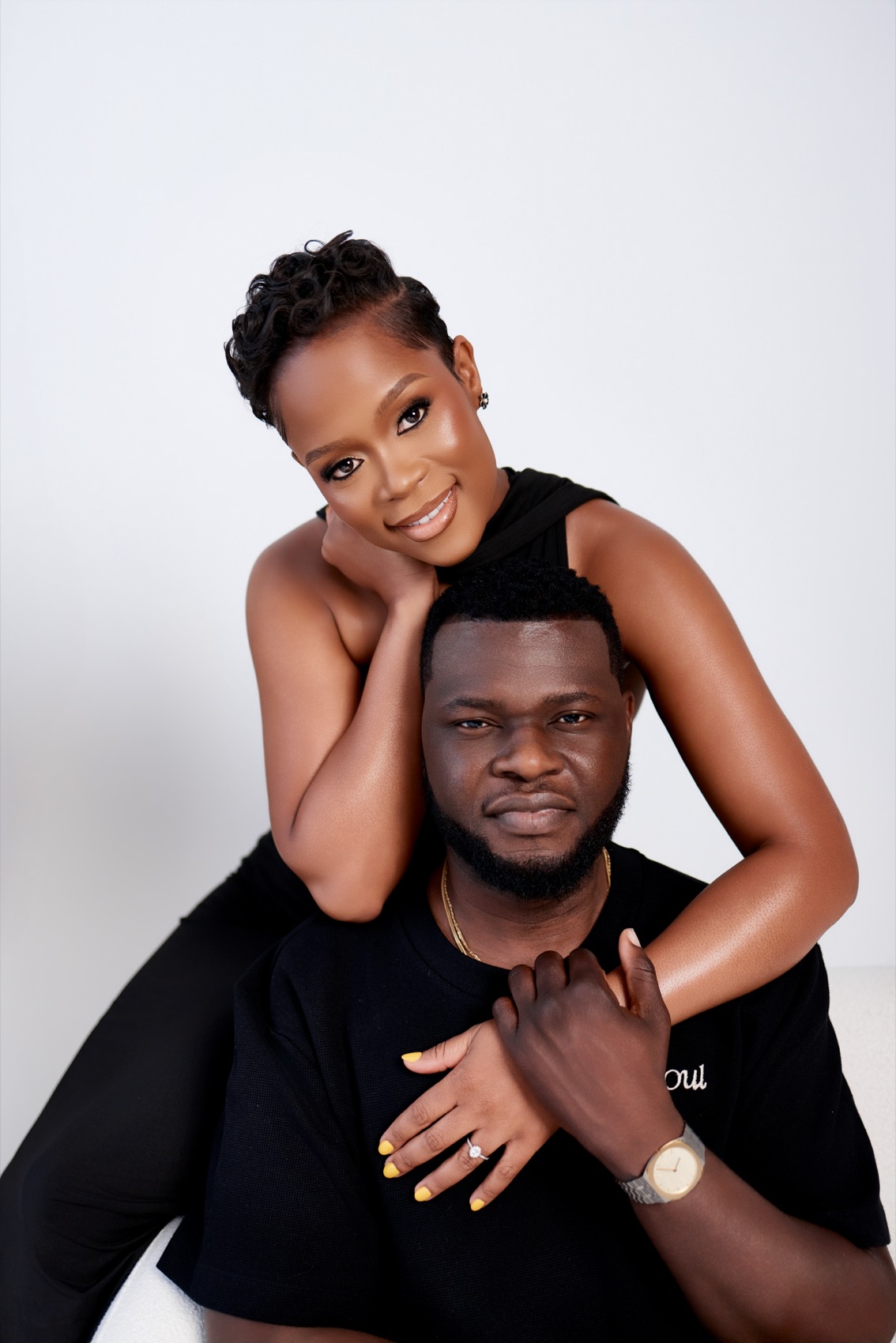Couple portrait session at Jepson Myles Studio